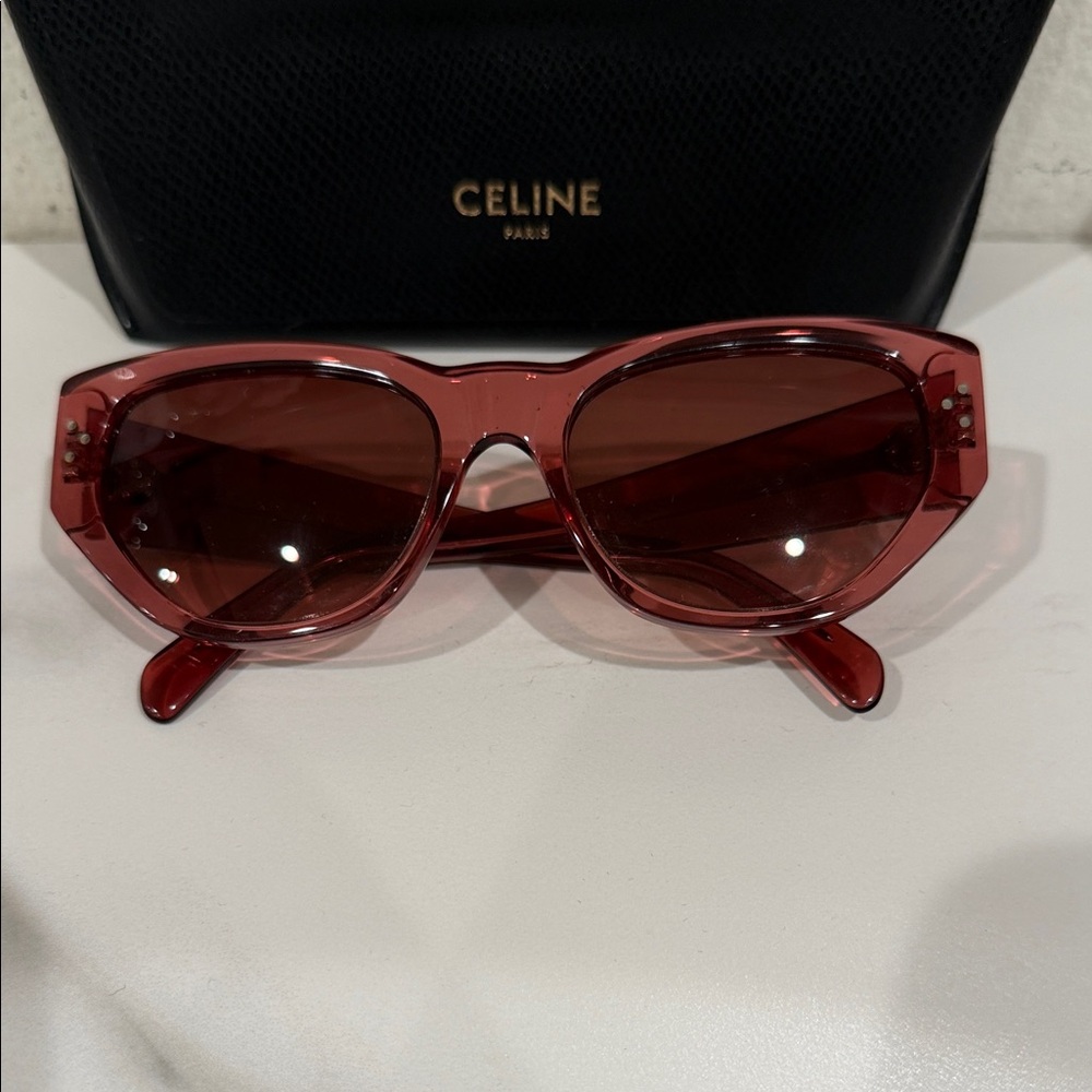 Celine Bordeaux Cat-Eye Sunglasses - Picture 2 of 6